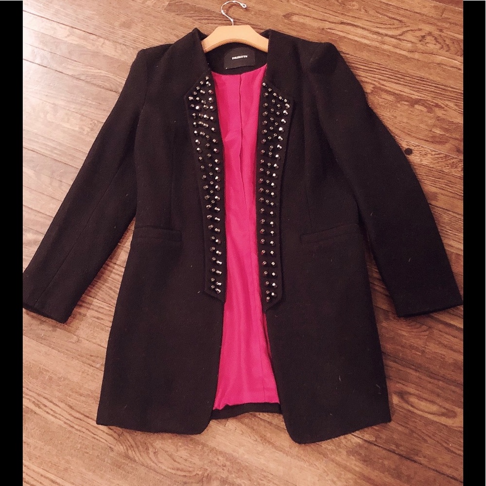Wool/polyester trench coat